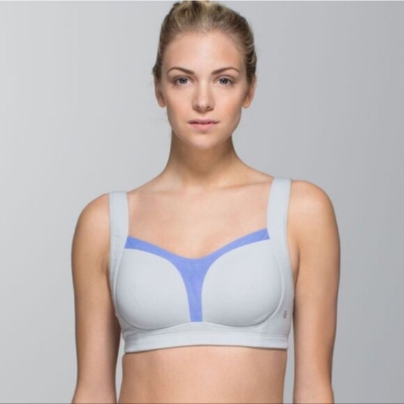 Lululemon Ta Ta Tamer II Silver Spoon & Lullaby Blue Purple 34DD - Picture 1 of 8